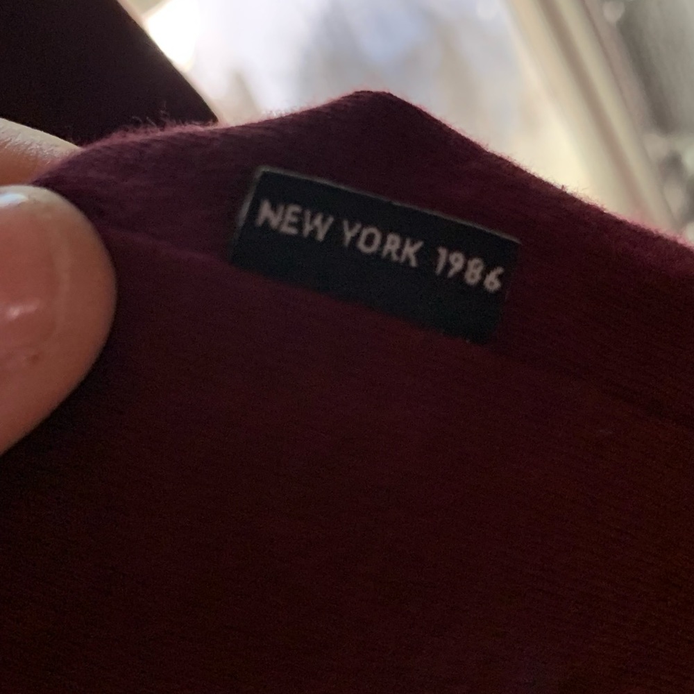 *VINTAGE* 1986- Mens size Large, burgundy, white w/teal ADIDAS. Short sleeves. - Picture 5 of 6